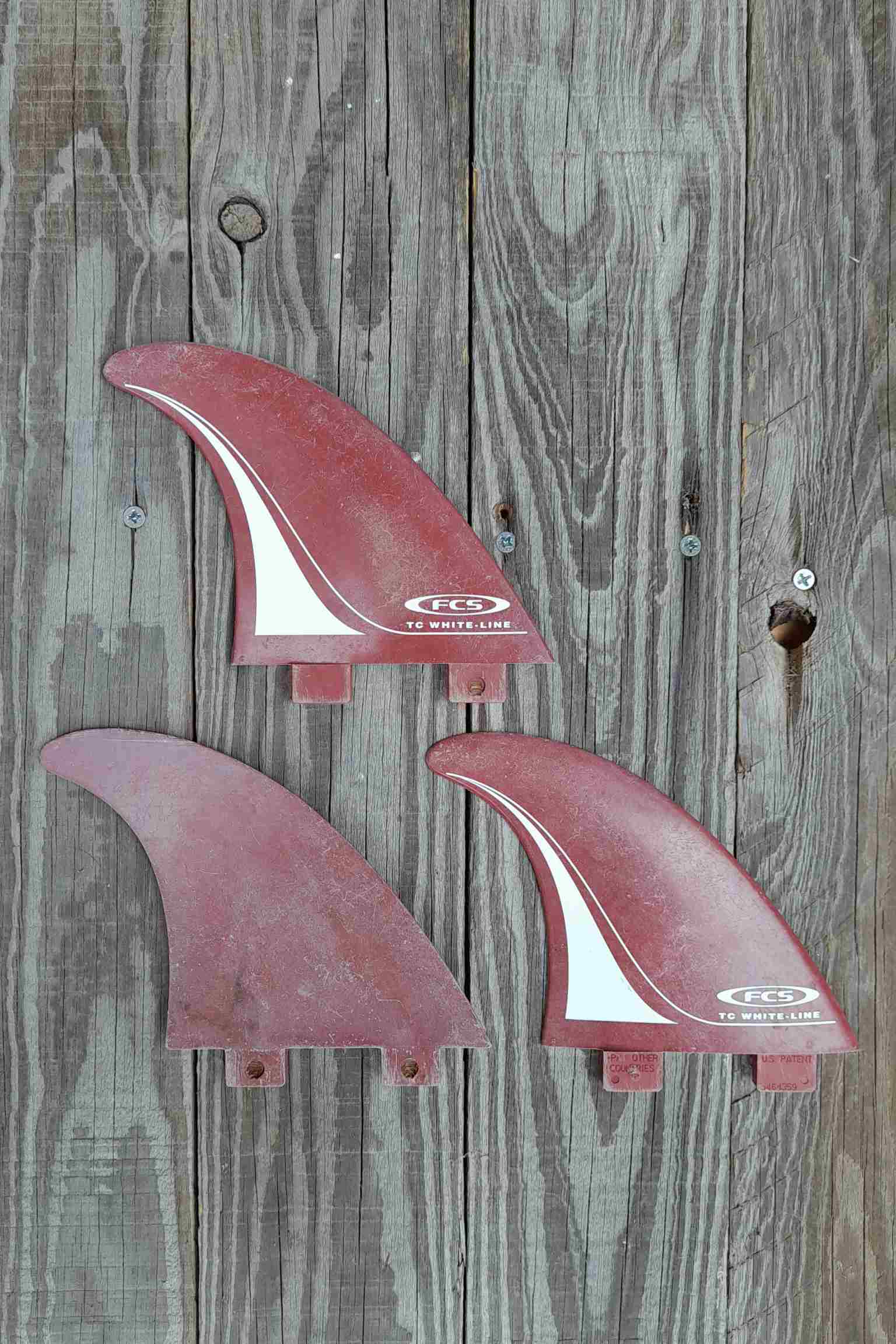 Z Sold – FINS – FCS TC White Lines Thruster Fin Set
