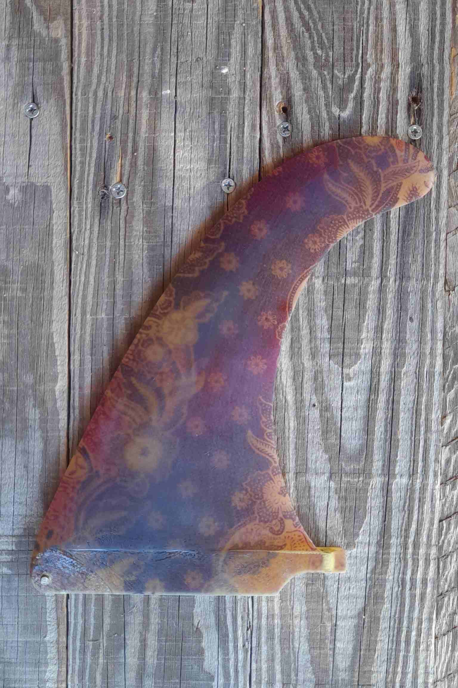 8.25 Floral Inlay Dolphin Centre Fin 1
